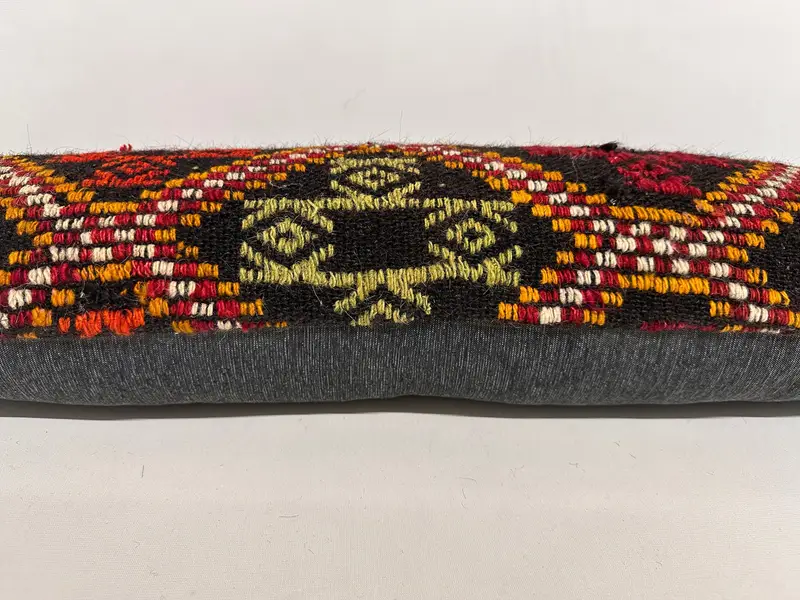 Interior Designer Pillow, Tapestry Pillow Cover, Pillow for Sofa, Sustainable Pillow, Pillow Case, Kilim Pillow, 12x36 Red Cushion Cover - 5