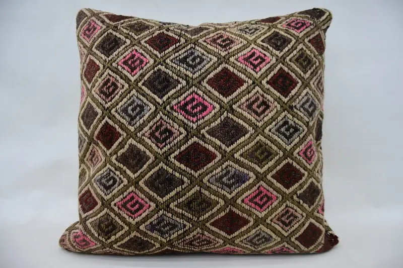 Pillow for Sofa, Chair Cushion Cover, Boho Pillow Sham Cover, Vintage Throw Cushion Cover, Antique Pillows, Pillow, 28x28 Beige Cushion Cover - 4