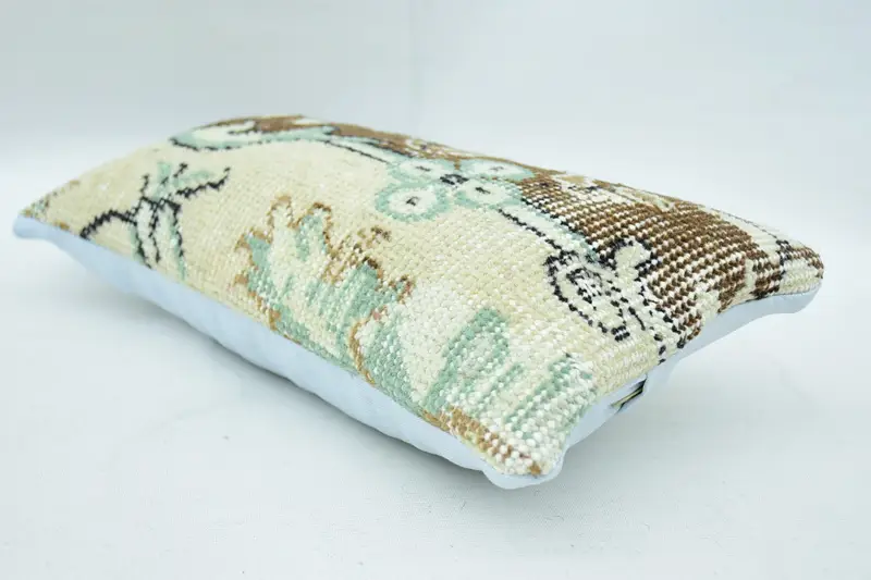 Accent Cushion, 8x16 Brown Cushion, Kilim Pillow, Pillow Sham, Vintage Kilim Pillow, Kilim Cushion Sham, Bolster Pillow Case - 6