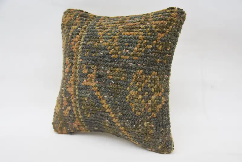 Luxury Pillow Case, Sofa Cushion Cover, Vintage Kilim Pillow, Cushion Cover, Vintage Pillow, 12x12 Orange Pillow Case, Throw Kilim Pillow - 3