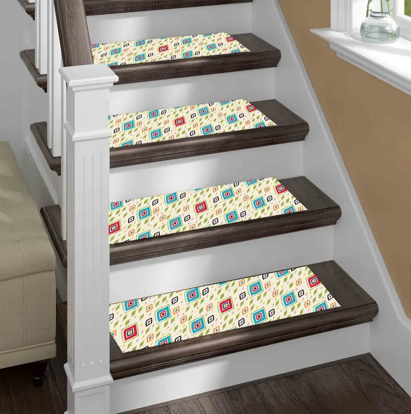 Blue Kilim Design Printed Rug: Bohemian Chic Home Accent