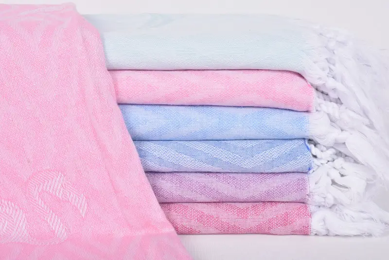 Ice Blue Flamingo Patterned Towel, Monogrammed Beach Towel, 70x40 Inches