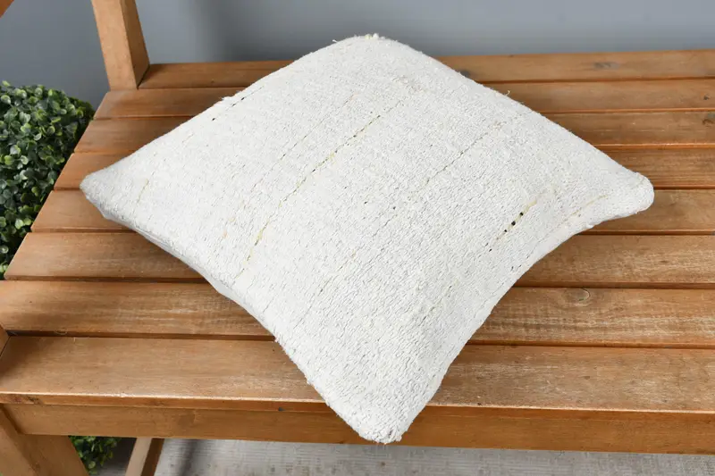 Southwestern Pillow Sham, Gift Pillow, Kilim Pillow Cover, 14x14 White Pillow Sham, Kilim Cushion Sham, Cushion Cover - 2