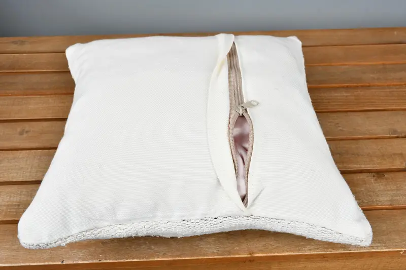 Southwestern Pillow Sham, Gift Pillow, Kilim Pillow Cover, 14x14 White Pillow Sham, Kilim Cushion Sham, Cushion Cover - 5
