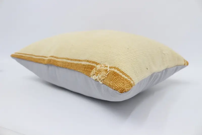 16x24 Beige Pillow, Turkish Pillow, Turkish Corner Pillow Case, Pillow for Couch, Pillow Sham, Christmas Pillow, Ethnical Kilim Rug Pillow - 6