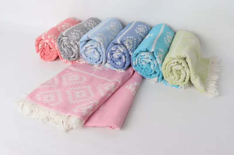 Turkish bath towel, 70x36 Cotton Kilim Towel, Bachelorette Party Favors Beach, Custom Wedding Gifts, Embroidered Towel, Oversized Beach Towel - 4
