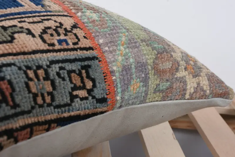 Gift Pillow, Kilim Rug Pillow Case, Turkish Pillow, Patio Cushion Cover, 16x16 Brown Cushion Cover, Handmade Kilim Cushion, Cushion Case - 7