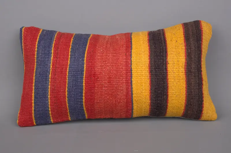 8x16 Red Cushion, Antique Pillows, Boho Throw Pillow Cover, Handmade Kilim Cushion, Ethnic Pillow Sham, Home Decor Pillow, Pillow - 4