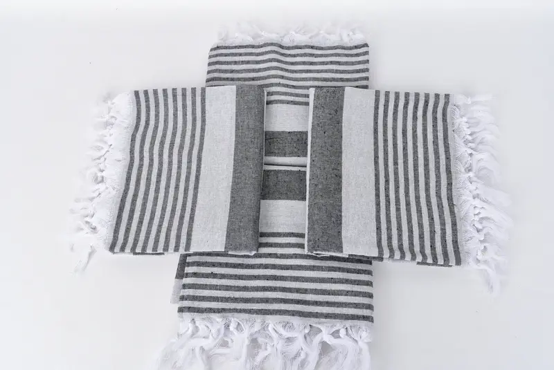 Beach Towel Monogram, 68x36 Cotton Striped Towel, Luxury Beach Towel, Hammam towel, Halloween Gifts, Bachelorette Party Favors, Gift For Him - 6