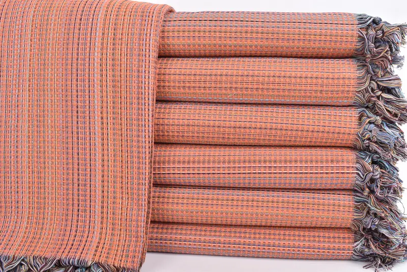 Halloween Blanket, Woven Throw Blanket, Organic Throw, Christmas Gift Blanket, Personalized Gifts, 92x88 Cotton Geometric Towel, Turkish Blanket - 1