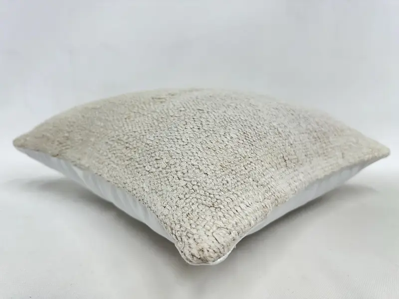 Pillow Cover, Handmade Kilim Cushion, Kilim Pillow Cover, Morroccon Kilim Cushion Cushion Cover, 16x16 Beige Cushion Cover, Pillow for Sofa - 6