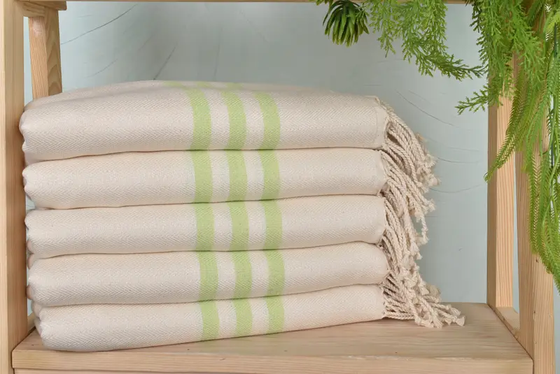 Bachelorette Party Towel, Striped Pistachio Green, 70x40 Inches