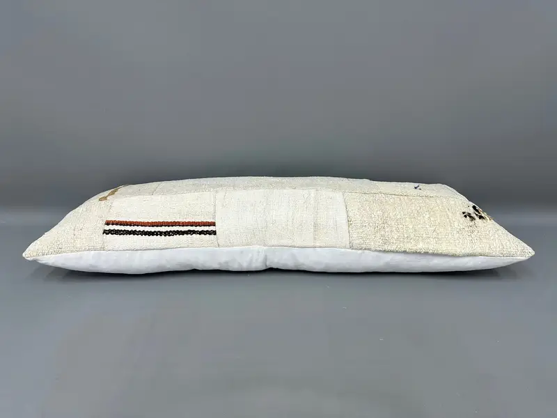 Kilim Cushion Sham, Handmade Pillow Sham, 16x48 Beige Pillow, Handmade Kilim Cushion, Pillow Case, Pillow for Sofa, Handmade Pillow - 7