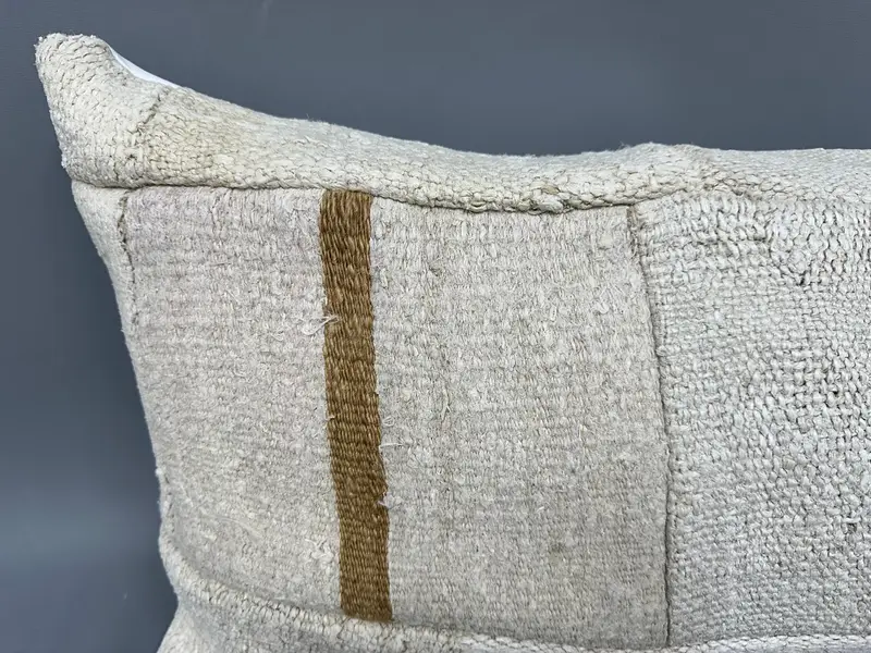 Kilim Cushion Sham, Handmade Pillow Sham, 16x48 Beige Pillow, Handmade Kilim Cushion, Pillow Case, Pillow for Sofa, Handmade Pillow - 5