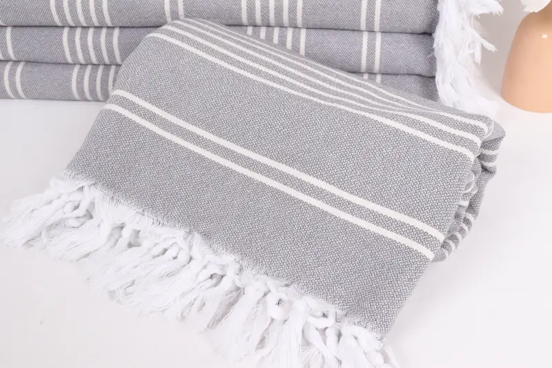 Bedspread, Aesthetic Blanket, Bachelorette Party Favor, Personalized Home Gift Wedding, 96x70 Cotton Striped Towel, Housewarming Gift, Woven Blanket - 4