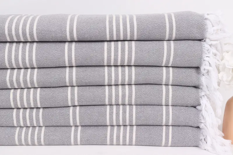 Bedspread, Aesthetic Blanket, Bachelorette Party Favor, Personalized Home Gift Wedding, 96x70 Cotton Striped Towel, Housewarming Gift, Woven Blanket - 3