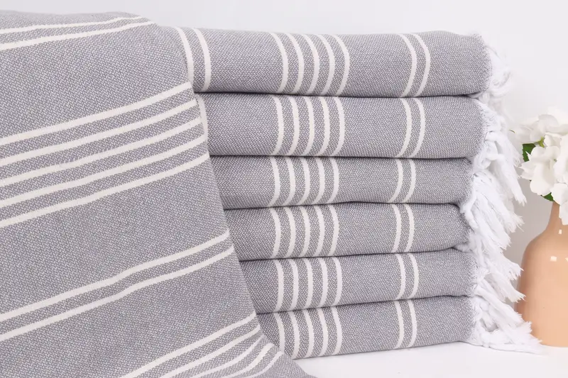 Bedspread, Aesthetic Blanket, Bachelorette Party Favor, Personalized Home Gift Wedding, 96x70 Cotton Striped Towel, Housewarming Gift, Woven Blanket - 1