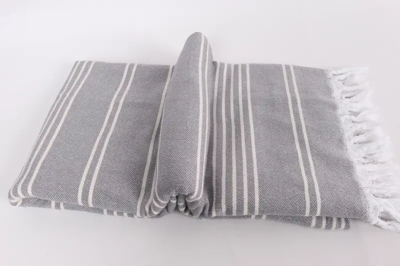 Bedspread, Aesthetic Blanket, Bachelorette Party Favor, Personalized Home Gift Wedding, 96x70 Cotton Striped Towel, Housewarming Gift, Woven Blanket - 6