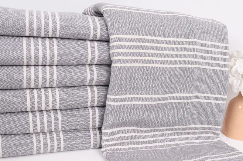 Bedspread, Aesthetic Blanket, Bachelorette Party Favor, Personalized Home Gift Wedding, 96x70 Cotton Striped Towel, Housewarming Gift, Woven Blanket - 2