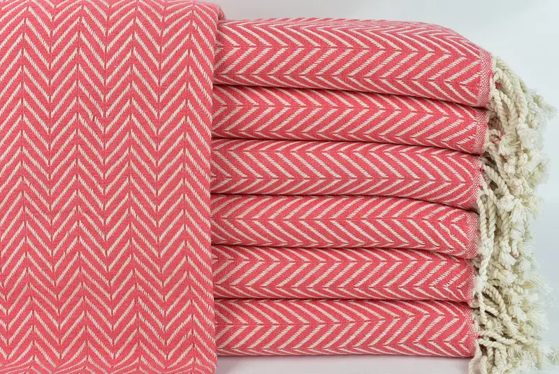 Toalla de decoración del hogar, toalla de regalo de dama de honor, favores de boda, toalla de zig zag de algodón 70x40, toalla de playa para niños, regalo de boda personalizado, toalla orgánica - 1