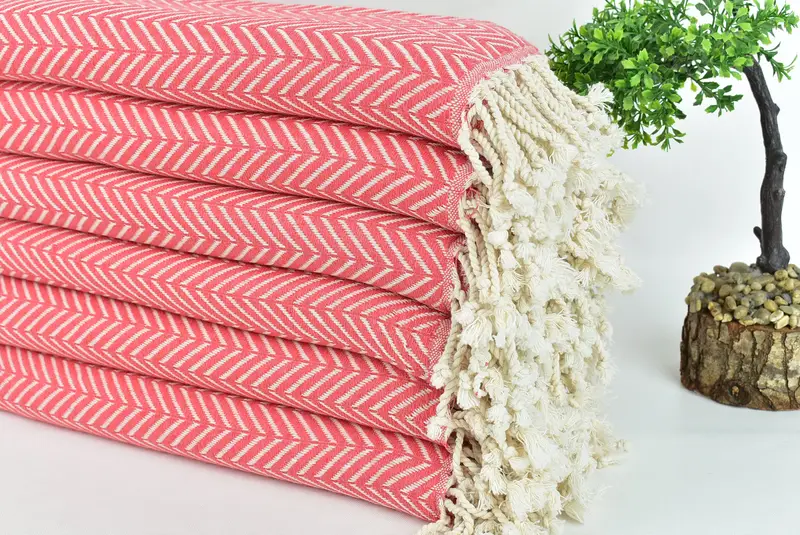 Toalla de decoración del hogar, toalla de regalo de dama de honor, favores de boda, toalla de zig zag de algodón 70x40, toalla de playa para niños, regalo de boda personalizado, toalla orgánica - 3