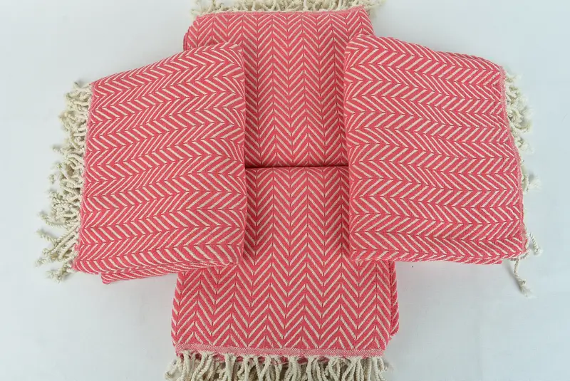 Toalla de decoración del hogar, toalla de regalo de dama de honor, favores de boda, toalla de zig zag de algodón 70x40, toalla de playa para niños, regalo de boda personalizado, toalla orgánica - 6