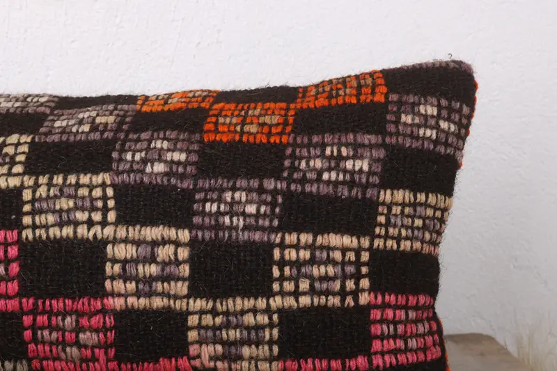 Vintage Kilim Pillow, Pillow, Couch Cushion, Vintage Kilim Throw Pillow, Boho Pillow, 12x24 Pink Pillow Cover, Wholesale Cushion, Traditional Pillow - 5