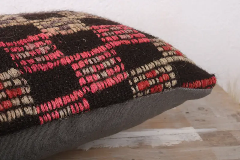 Vintage Kilim Pillow, Pillow, Couch Cushion, Vintage Kilim Throw Pillow, Boho Pillow, 12x24 Pink Pillow Cover, Wholesale Cushion, Traditional Pillow - 6