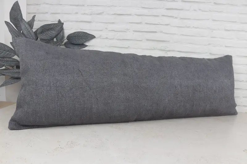 Handwoven Pillow, Bench Pillow, 16x48 Brown Pillow Cover, Authentic Cushion Cover, Home Decor Pillow, Pillow Case, Kilim Cushion Sham, Gift Pillow - 3
