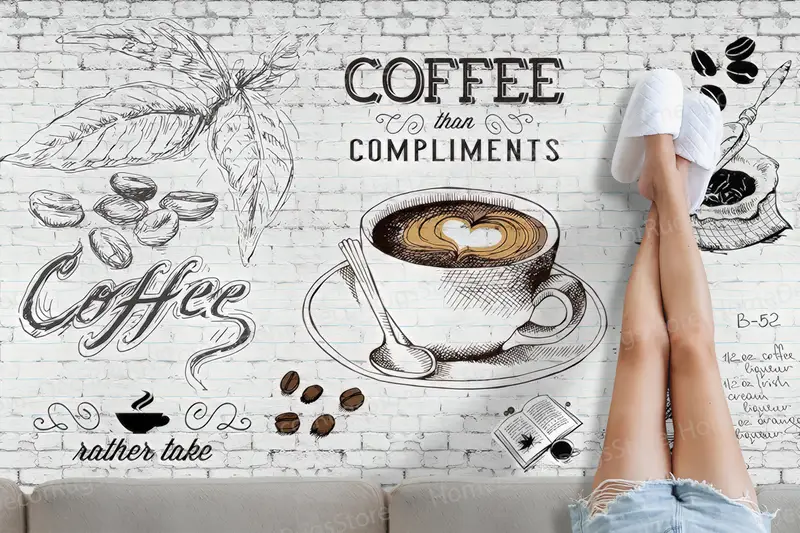 Kahve Fincanı Baskı Halısı: Kahve Severler için Modern Mutfak Dekoru