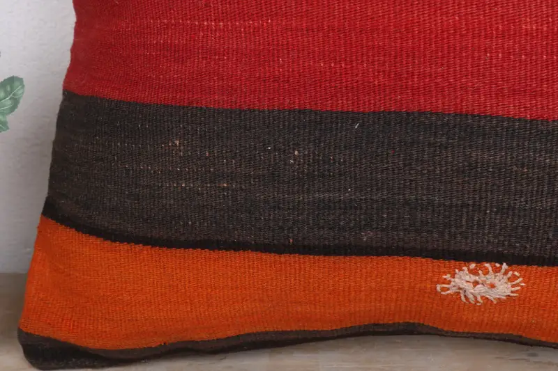 Kilim Pillow Cover, Antique Pillows, 20x20 Red Cushion Cover, Cushion, Handmade Kilim Cushion, Colorful Pillow Cover, Neutral Pillow Cover - 3