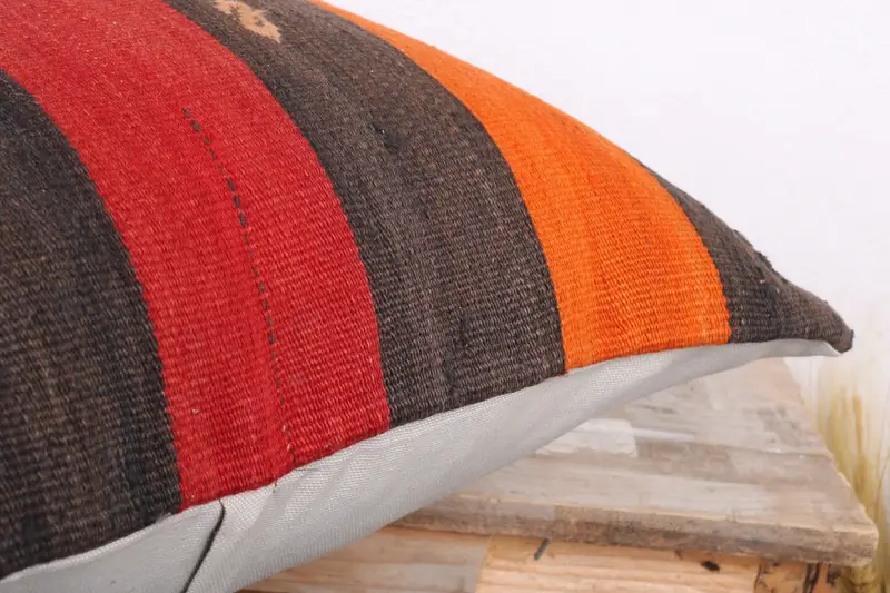 Kilim Pillow Cover, Antique Pillows, 20x20 Red Cushion Cover, Cushion, Handmade Kilim Cushion, Colorful Pillow Cover, Neutral Pillow Cover - 6