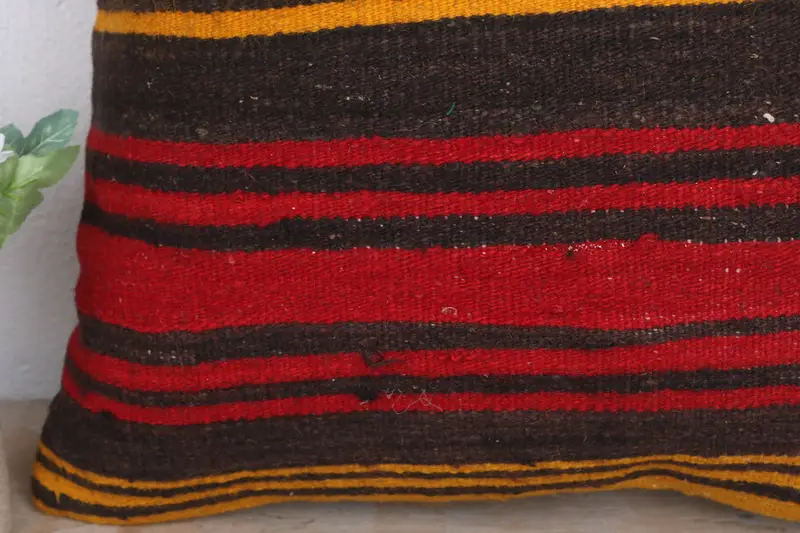 Antique Pillows, Chair Pillow Sham, Pillow, Outdoor Bolster Cushion Case, 20x20 Red Cushion, Kilim Cushion Sham, Pillow for Sofa - 3