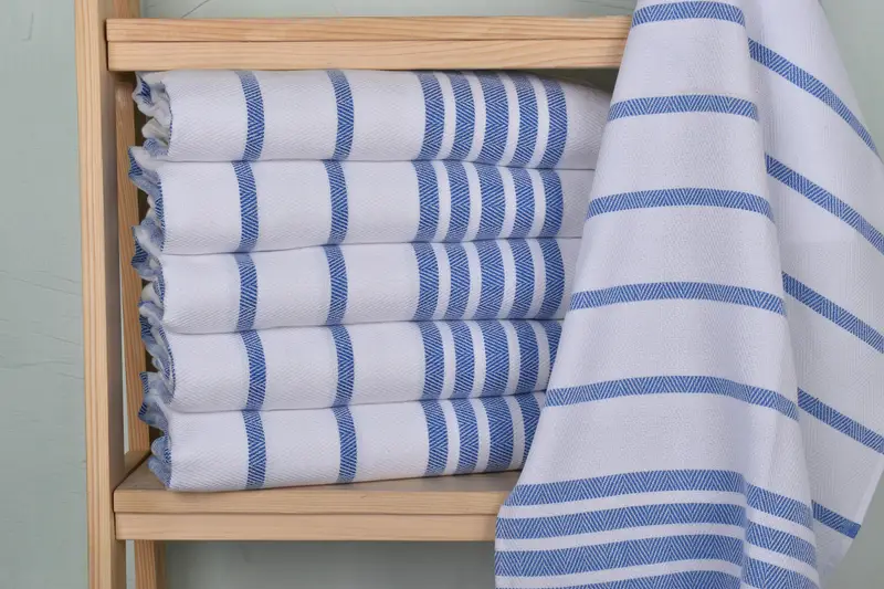 Turkish Tea Towel, 36x24 Cotton Herringbone Towel, Summer Gift, Handmade Gift, Monogram Towels, Bridesmaid Gifts, Kitchen Towel, Gifts For Him - 2