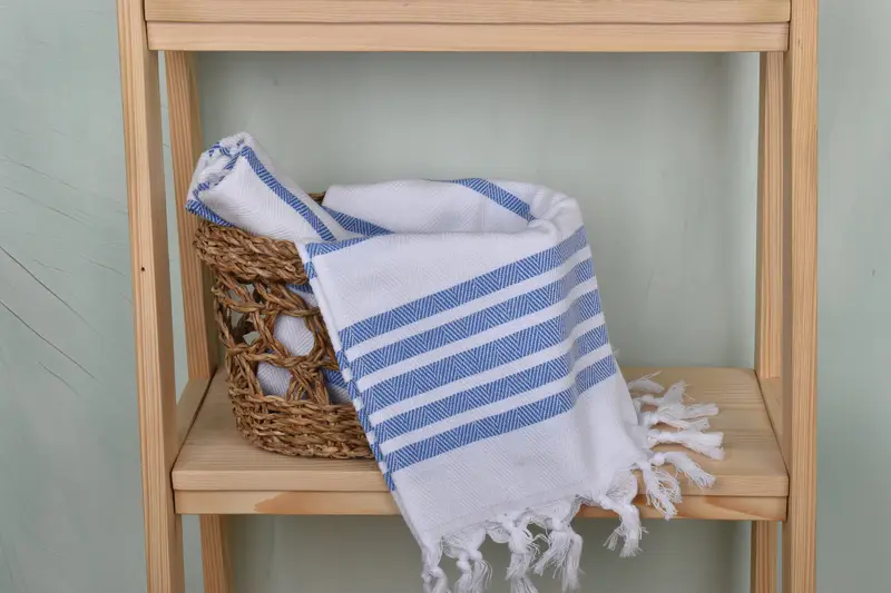 Turkish Tea Towel, 36x24 Cotton Herringbone Towel, Summer Gift, Handmade Gift, Monogram Towels, Bridesmaid Gifts, Kitchen Towel, Gifts For Him - 4