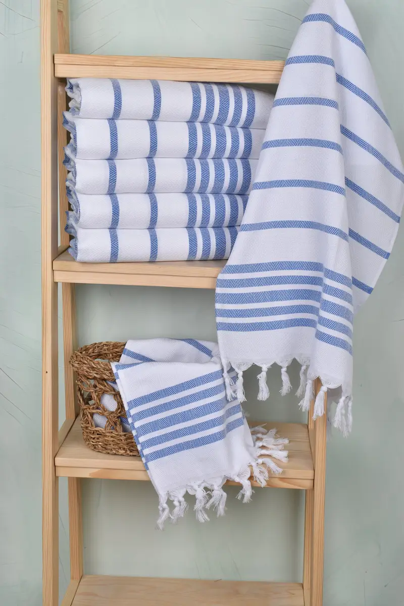 Turkish Tea Towel, 36x24 Cotton Herringbone Towel, Summer Gift, Handmade Gift, Monogram Towels, Bridesmaid Gifts, Kitchen Towel, Gifts For Him - 3