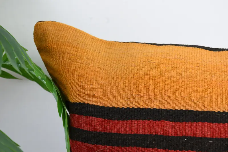 Handmade Kilim Cushion, 20x20 Red Cushion Cover, Antique Pillows, Traditional Cushion Cover, Cushion, Turkish Kilim Pillow, Bright Cushion Cover - 2