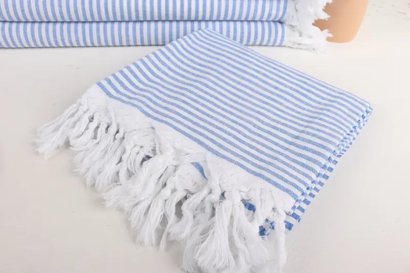 Embroidered Towel, Turkish Beach Towel Monogram, Bridal Shower Gifts, Scarf Towel, Monogram Turkish Towel, 68x36 Cotton Striped Towel, Summer Gift - 5