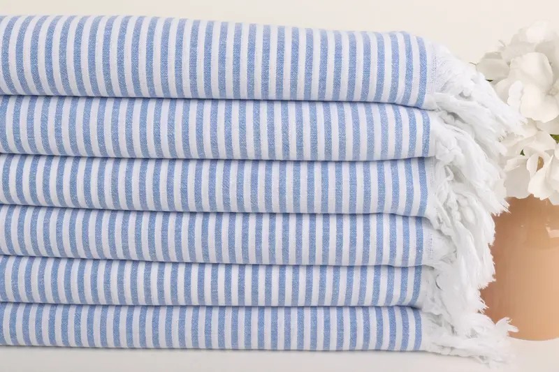 Embroidered Towel, Turkish Beach Towel Monogram, Bridal Shower Gifts, Scarf Towel, Monogram Turkish Towel, 68x36 Cotton Striped Towel, Summer Gift - 3
