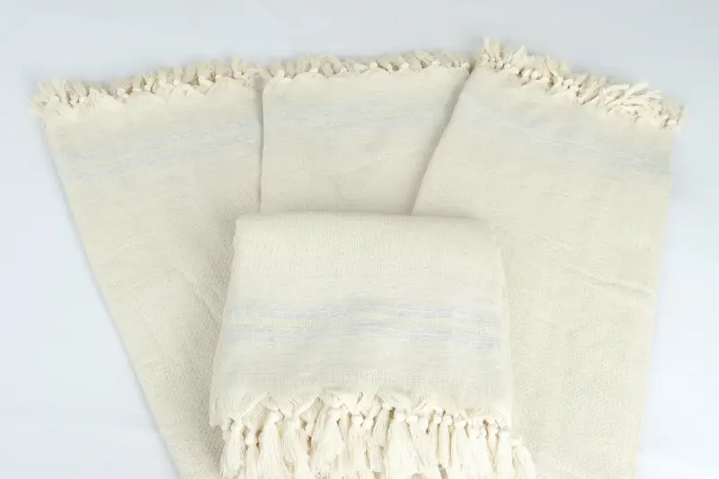 Personalized Blanket, 96x94 Linen Striped Towel, Bridal Shower Gifts, Bachelorette Gifts, Custom Shower Curtain, Custom Wedding Gifts, Organic Throw - 5