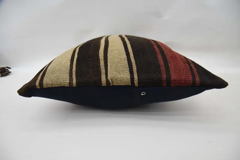 Lounge Throw Pillow, 20x28 Brown Cushion Cover, Kilim Cushion Sham, Cushion Cover, Pastel Cushion Cover, Turkish Kilim Pillow, Pillow for Couch - 6