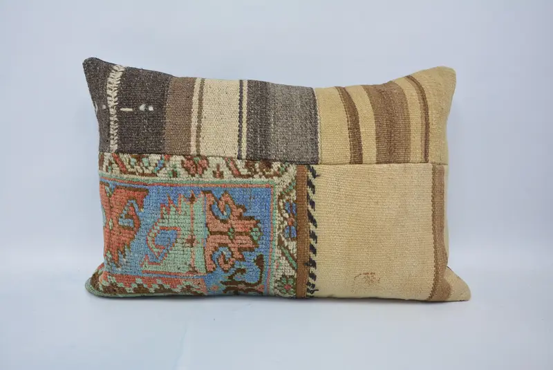 Pillow for Couch, 16x24 Beige Pillow Case, Throw Kilim Pillow, Gift Pillow, Ethnic Pillow Cover Cushion Cover, Christmas Pillow, Pillow Cover - 1