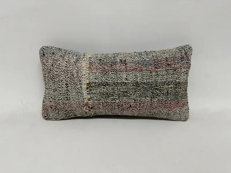Pillow for Sofa, 8x16 White Pillow Cover, Kilim Rug Cushion, Pillow Case, Gift Pillow, Bed Pillow Case, Ethnical Kilim Rug Pillow - 1