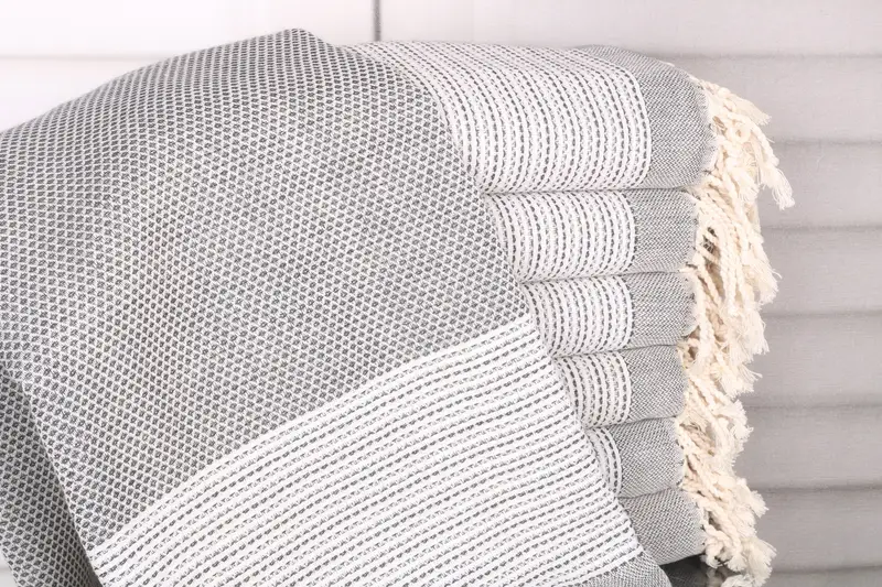 Monogram Turkish Towel, Turkish Bath Towel Set, Bride Gift, Bachelorette Party Decorations, 70x40 Cotton Geometric Towel, Bridesmaid Gift Towel - 1