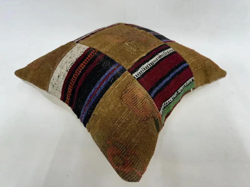 Interior Designer Pillow, Vintage Kilim Throw Pillow, Throw Kilim Pillow, 18x18 Brown Cushion Case, Comfy Throw Cushion Cover, Pillow - 6