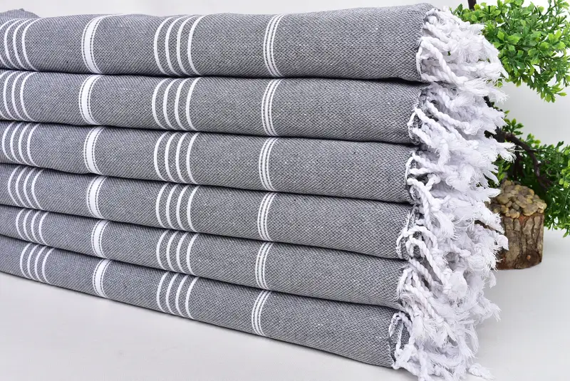 Pool Towels, Thin towel, Housewarming Gift, Personalized Turkish Towel, 70x40 Cotton Striped Towel, Wedding Shower Gift, Custom Wedding Towel - 3