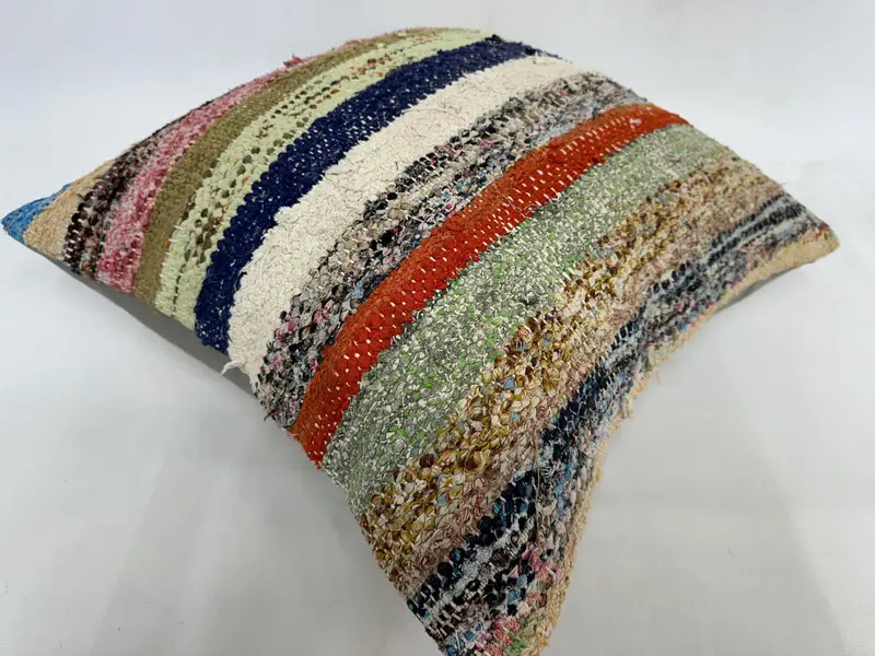 Vintage Kilim Throw Pillow, 20x20 Pink Pillow Case, Comfy Throw Pillow Sham, Interior Designer Pillow, Pillow for Sofa, Cushion Case - 6
