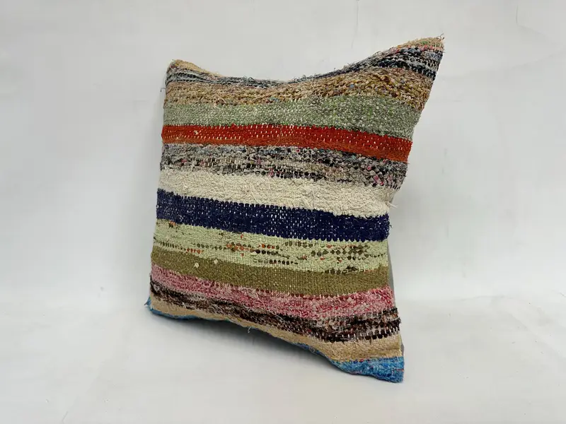 Vintage Kilim Throw Pillow, 20x20 Pink Pillow Case, Comfy Throw Pillow Sham, Interior Designer Pillow, Pillow for Sofa, Cushion Case - 4