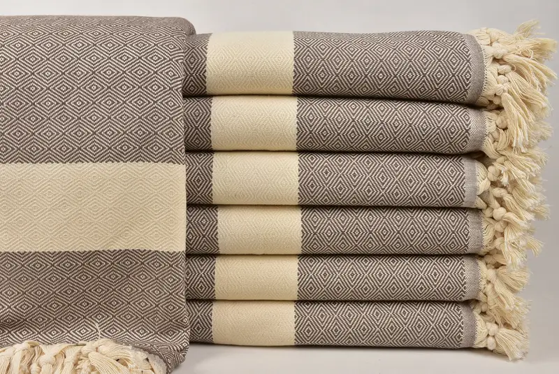Custom Blanket, Boho Throw Blankets, Bridal Gifts, 92x80 Cotton Diamond Towel, Turkish Bedspread, Turkish Towel Blanket, Bridal Shower Gift - 1