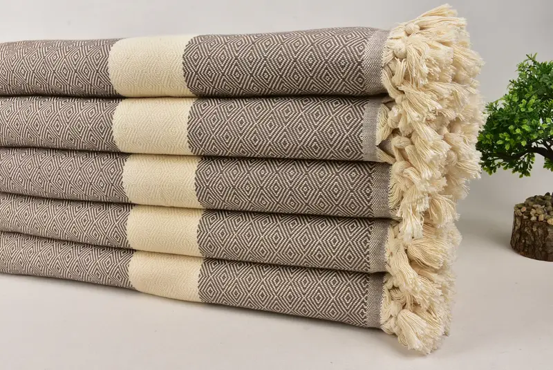 Custom Blanket, Boho Throw Blankets, Bridal Gifts, 92x80 Cotton Diamond Towel, Turkish Bedspread, Turkish Towel Blanket, Bridal Shower Gift - 3